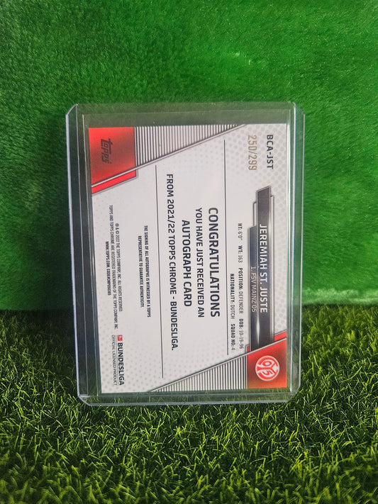 Jeremiah St. Juste /299 - Autógrafo original - Topps Chrome Bundesliga 2022