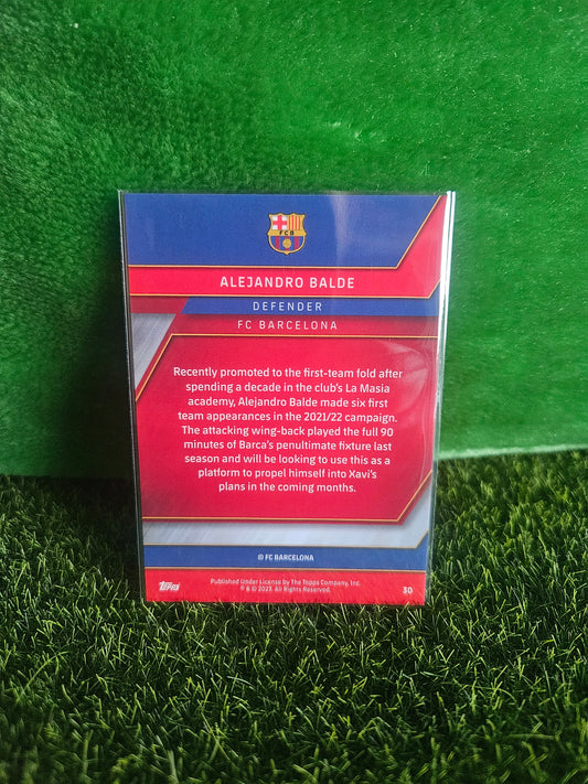 Alejandro Balde - Topps Chrome Barcelona 2023