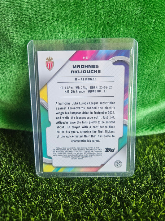 Maghnes Akliouche /199 - Topps Finest 2025