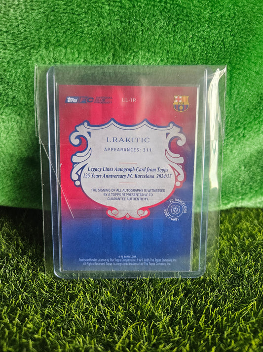 Ivan Rakitic /99 - Autógrafo original - 125 aniversario Barcelona