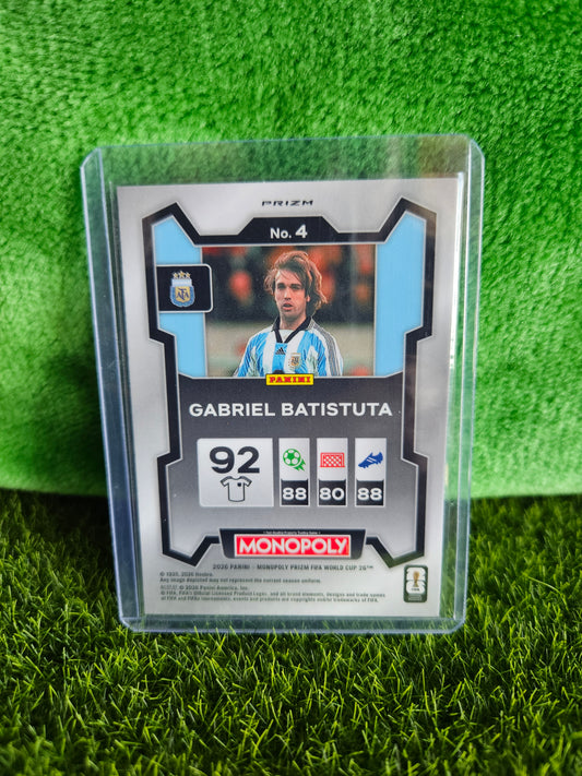 Gabriel Batistuta - Gold Cracked Ice - Monopoly Prizm FIFA World Cup 26