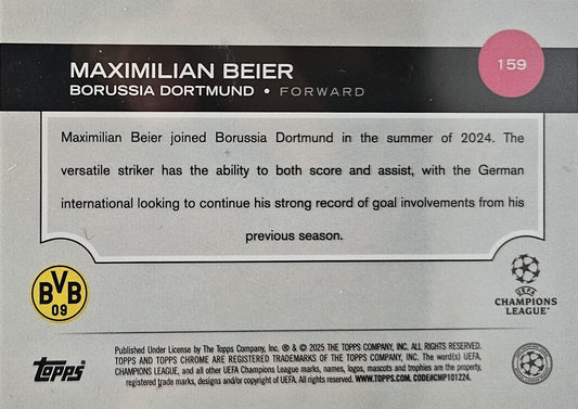 Maximilian Beier /150 - Topps Chrome UEFA Club Competitions 24/25