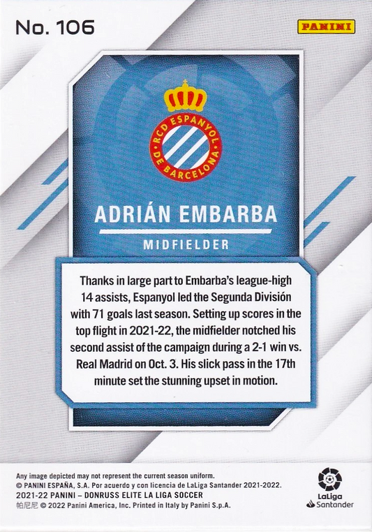 Adrián Embarba (RC) - Donruss Elite LaLiga 21/22