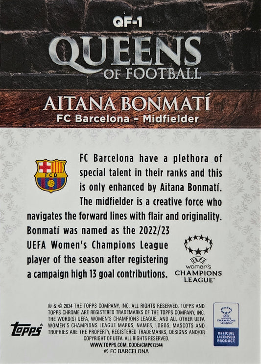 Aitana Bonmatí - Queens of Football - Topps Chrome Women's Champions League 23/24