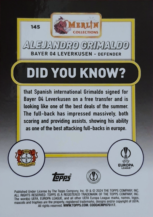 Alejandro Grimaldo - Merlin UEFA Club Competitions 23/24