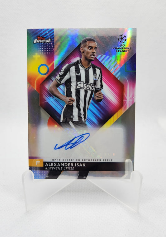 Alexander Isak - Autógrafo original - Topps Finest UEFA Club Competitions 23/24