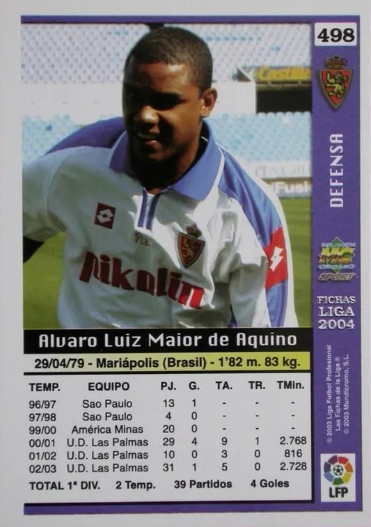 Álvaro Luiz - Las Fichas de la Liga 2004
