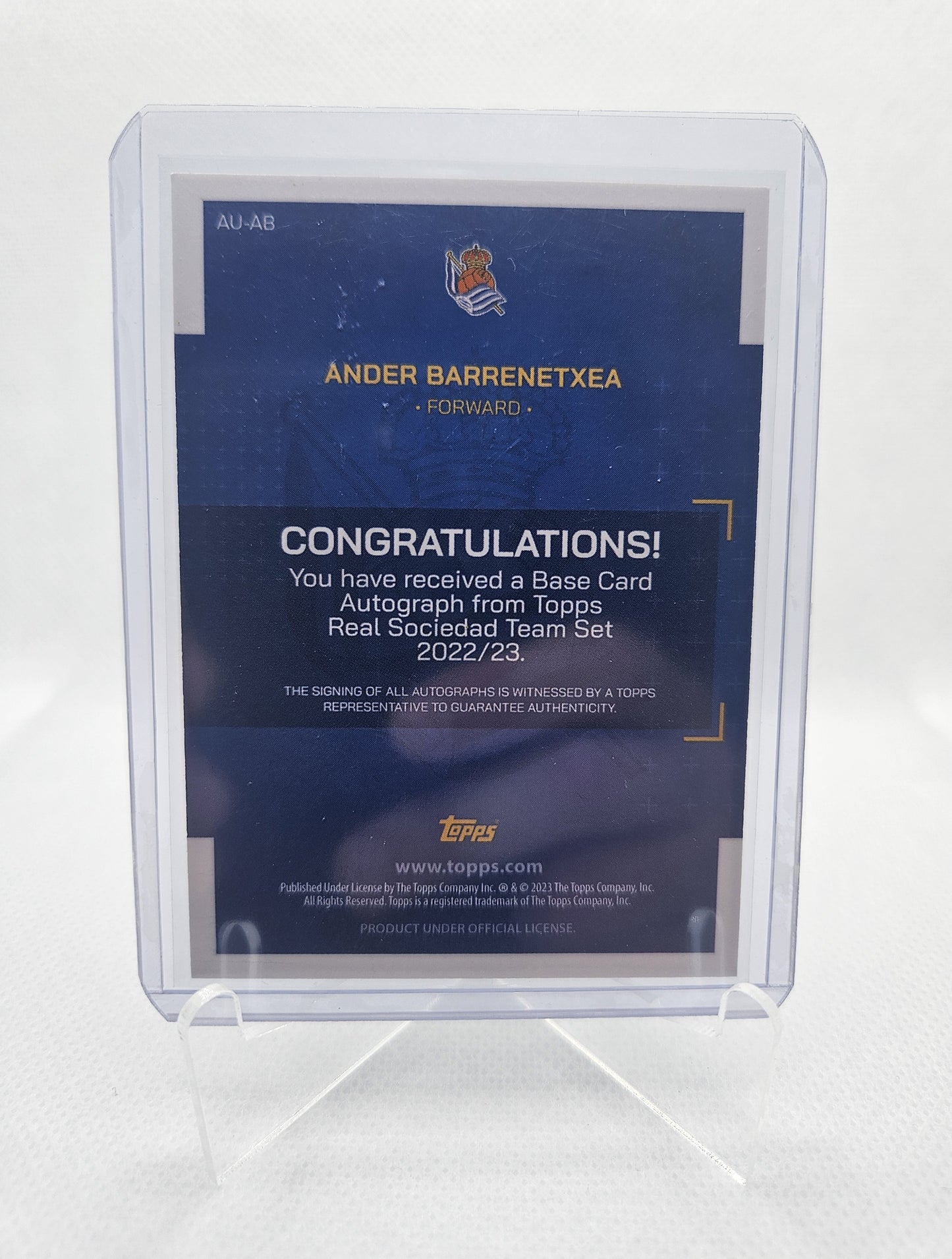 Ander Barrenetxea - Autógrafo original - Team Set Real Sociedad 22/23