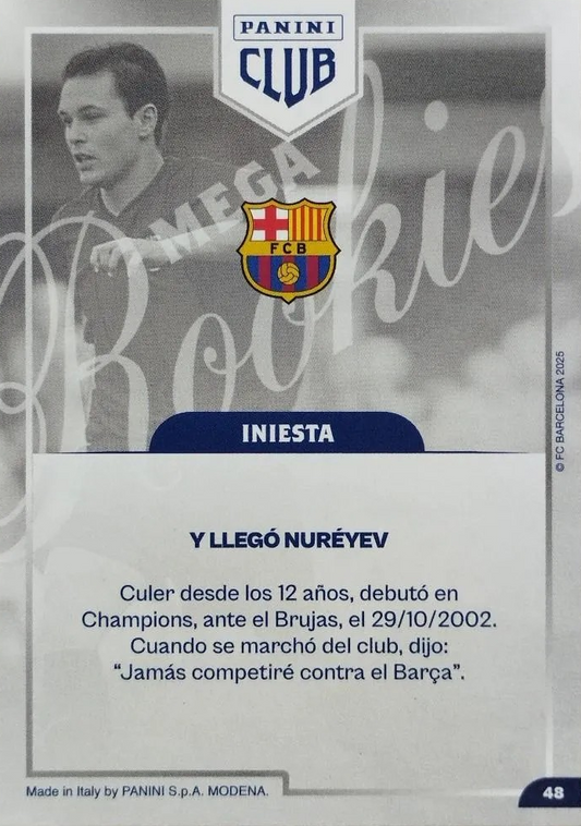 Andrés Iniesta - Mega Rookies - Panini Club Barcelona 24/25