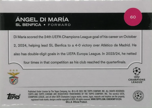 Ángel Di María - Topps Chrome UEFA Club Competitions 24/25
