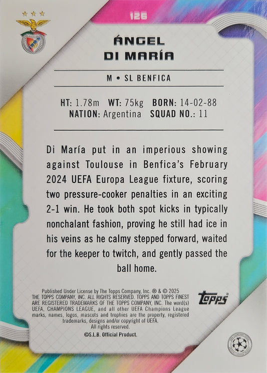 Ángel Di María /125 - Topps Finest UEFA Club Competitions 24/25