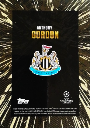 Anthony Gordon - Topps Gold UEFA Club Competitions 23/24