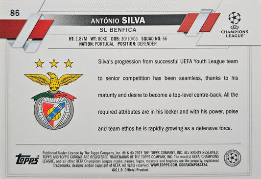 António Silva (RC) - Topps Chrome Sapphire Edition UEFA Club Competitions 22/23