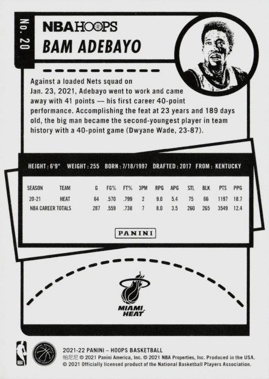Bam Adebayo - Hoops Basketball 21/22