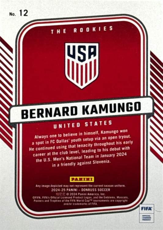 Bernard Kamungo (RC) - The Rookies - Donruss Soccer 24/25
