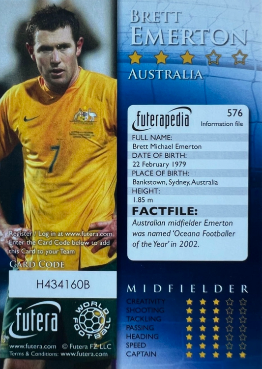 Brett Emerton - Futera World Football Online Collection 10/11