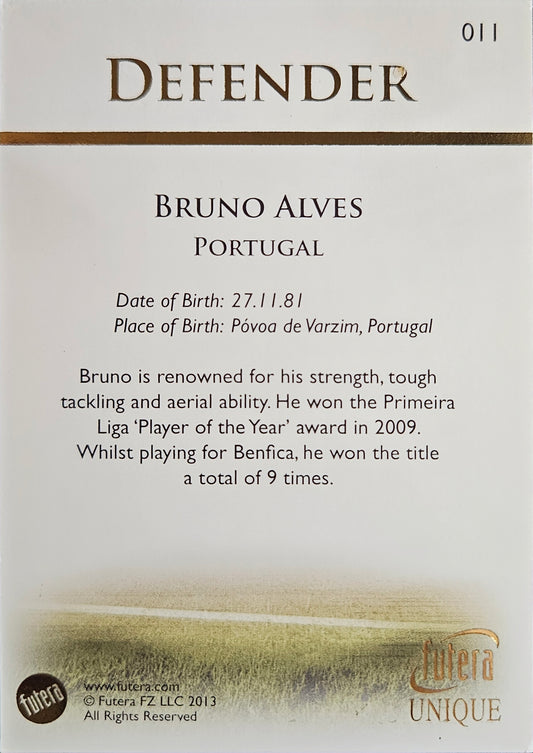 Bruno Alves - Futera Unique 2013