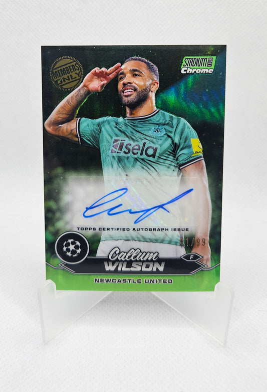 Callum Wilson /99 - Autógrafo original - Stadium Club Chrome UEFA Champions League 23/24