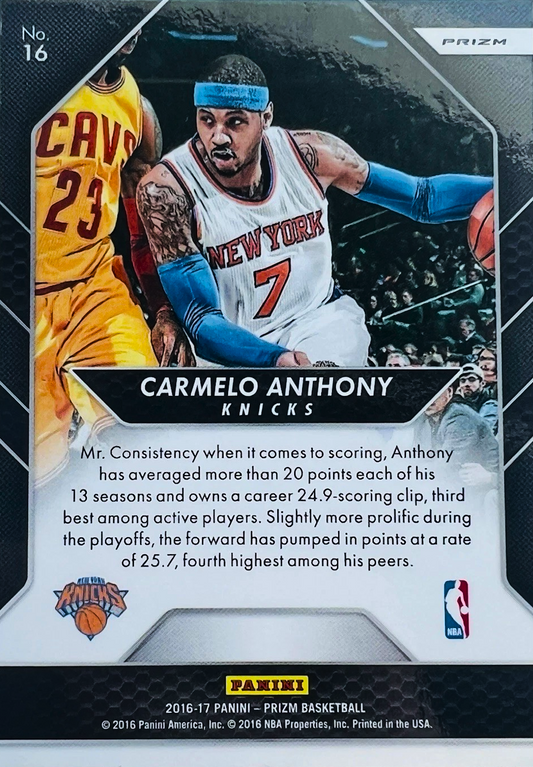 Carmelo Anthony - Go Hard or Go Home - Prizm Basketball 16/17