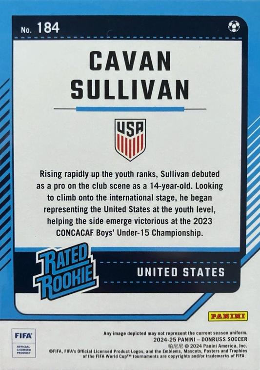 Cavan Sullivan - Rated Rookie - Donruss Soccer 24/25