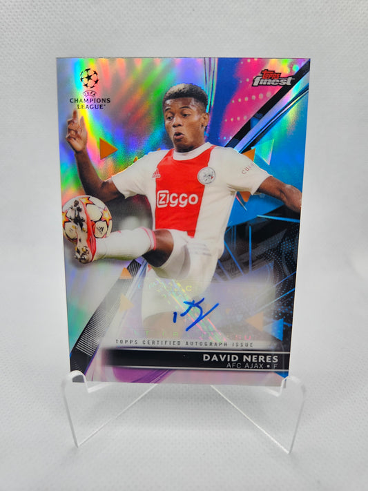 David Neres - Autógrafo original - Topps Finest UEFA Club Competitions 21/22