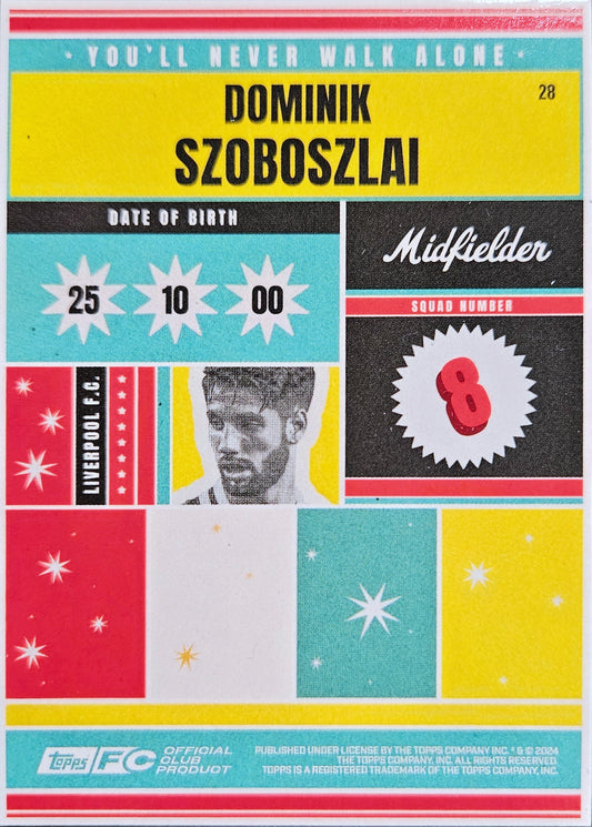 Dominik Szoboszlai /250 - Topps Presents - Team Set Liverpool 23/24