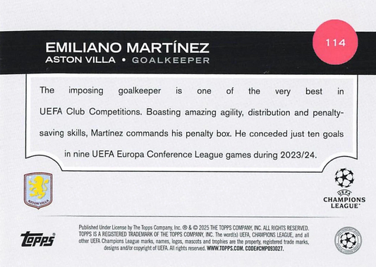 Emiliano Martínez - UEFA Club Competitions 24/25