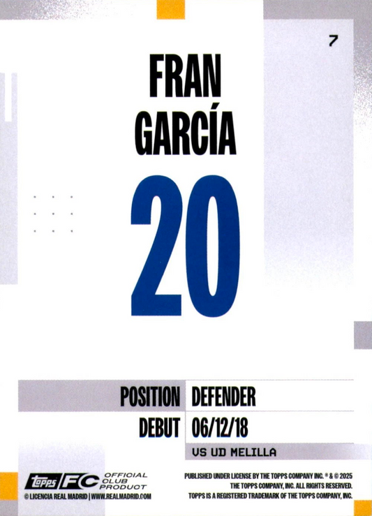 Fran García - Team Set Real Madrid 24/25