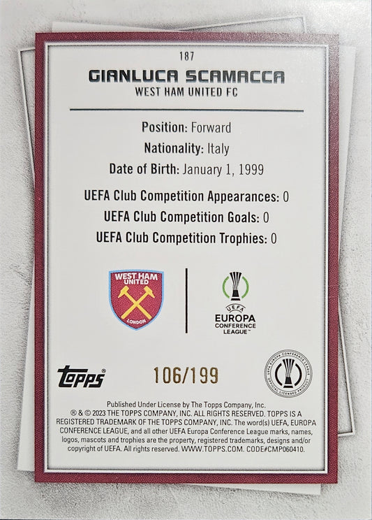 Gianluca Scamacca /199 - Super Rare - SuperStars UEFA Club Competitions 22/23