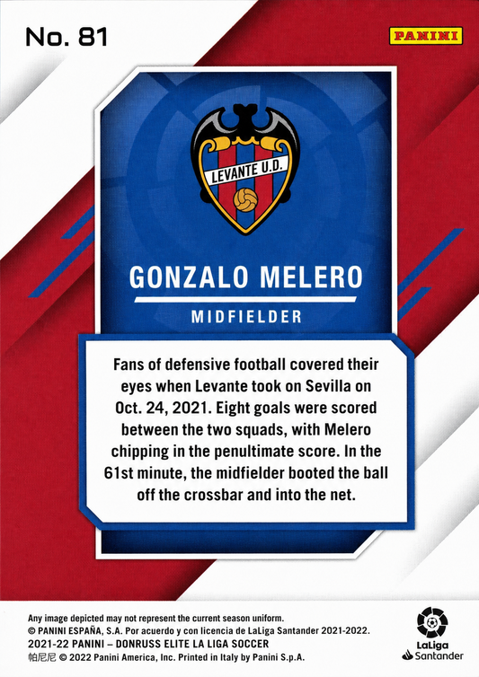 Gonzalo Melero - Donruss Elite LaLiga 21/22