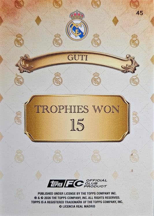 Guti - Trophies won Halo - Team Set Real Madrid 25/26