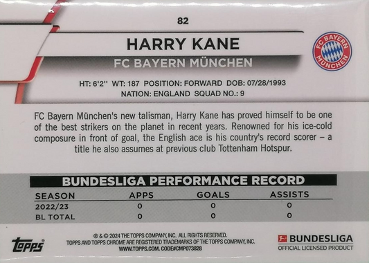 Harry Kane - Topps Chrome Bundesliga 23/24