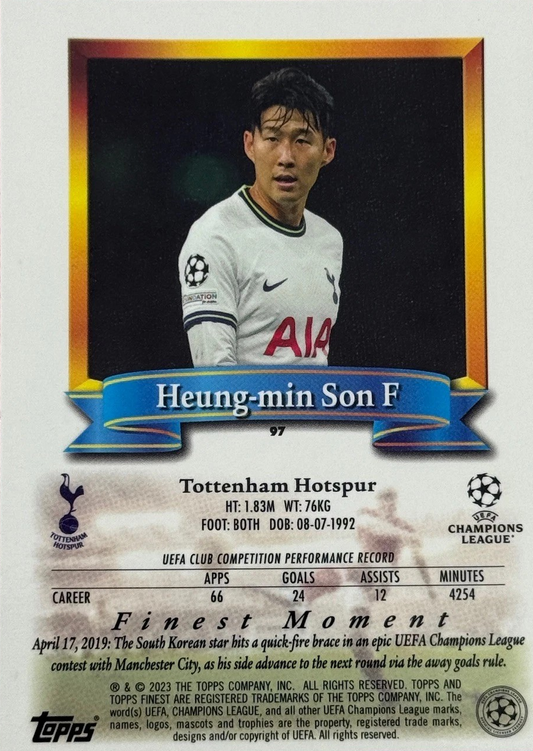 Heung-min Son - Topps Finest Flashbacks UEFA Club Competitions 22/23