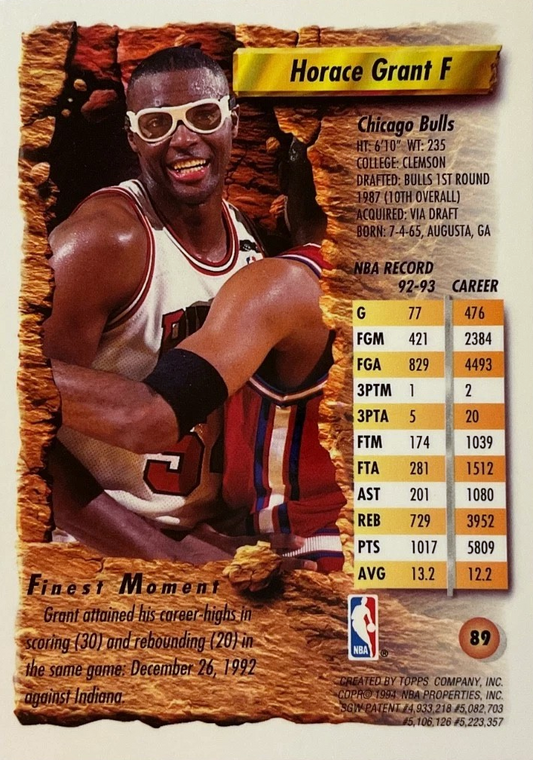 Horace Grant - Topps Finest Basketball 93/94