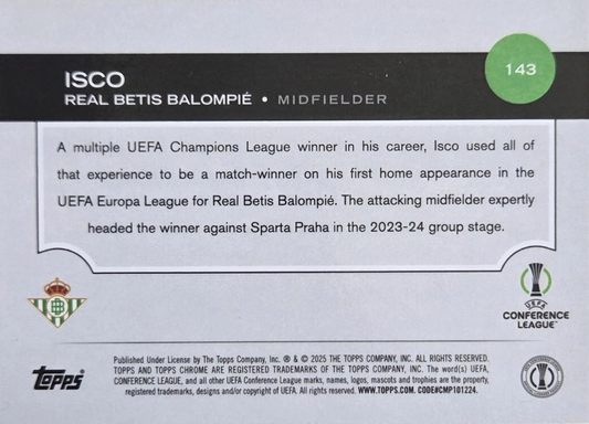 Isco - Topps Chrome UEFA Club Competitions 24/25