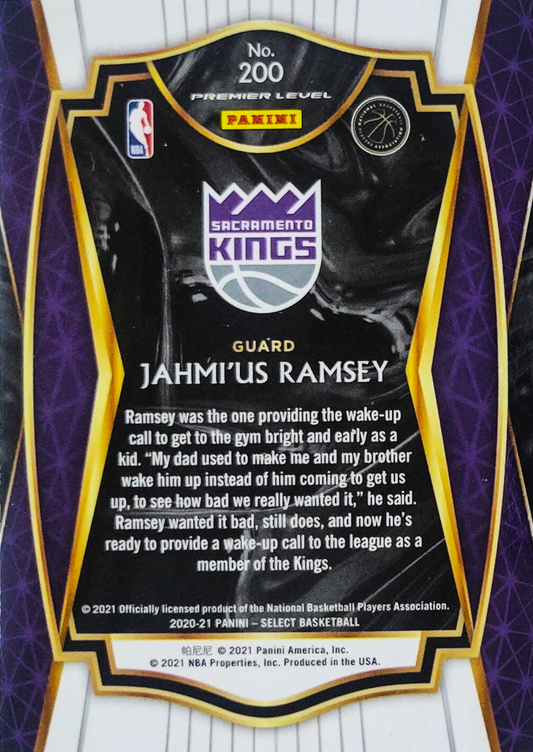Jahmi'us Ramsey (RC) - Premier Level Blue - Select NBA 2021
