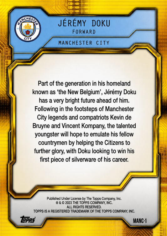 Jérémy Doku - MANG-1 - Fan Set Manchester City 23/24