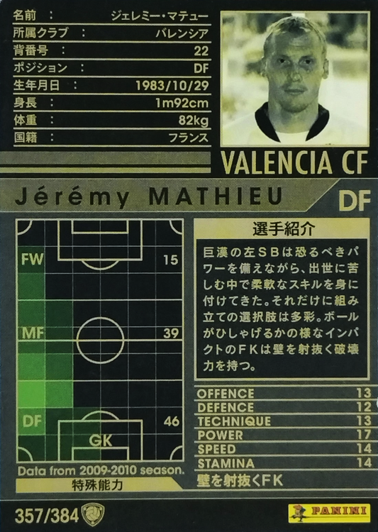 Jérémy Mathieu - Intercontinental Clubs - WCCF 09/10