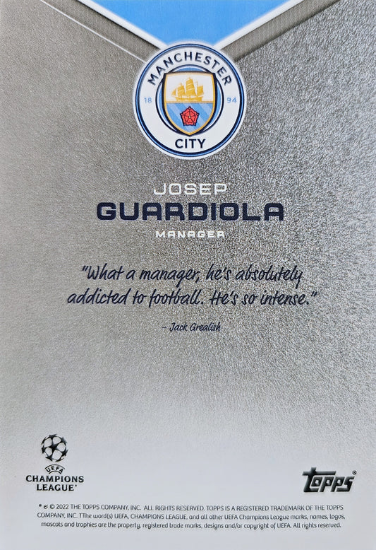 Josep Guardiola - Manager - Topps Grealish Platinum Curated Set 22/23