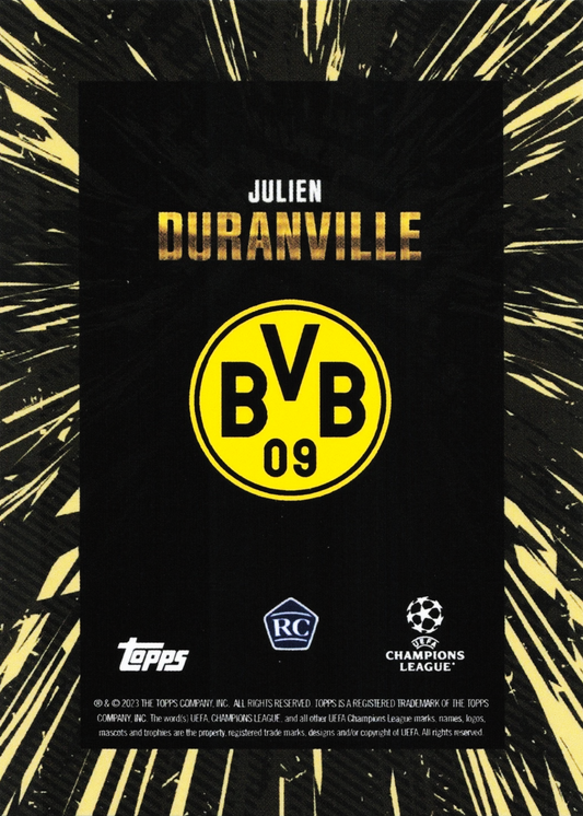 Julien Duranville (RC) - Topps Gold UEFA Club Competitions 23/24