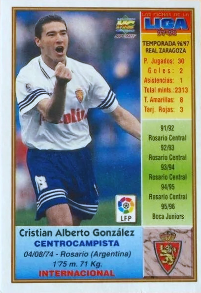 Kily González - Las Fichas de la Liga 97/98