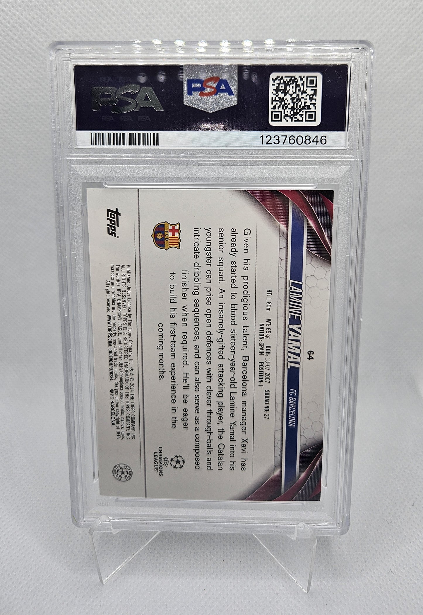 Lamine Yamal (RC) - PSA 7 - UEFA Club Competitions 23/24