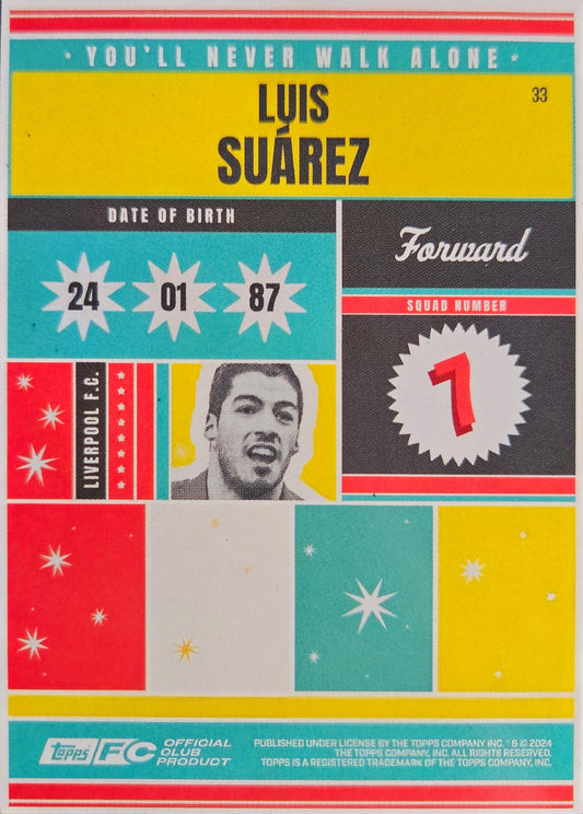Luis Suárez - Topps Presents - Team Set Liverpool 23/24