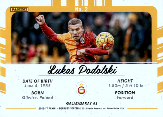 Lukas Podolski - Picture Perfect Gold - Donruss Soccer 16/17