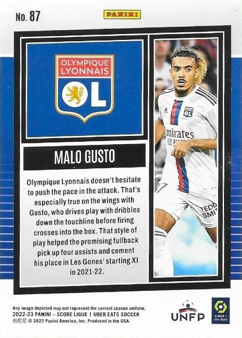 Malo Gusto (RC) - Score Ligue 1 22/23