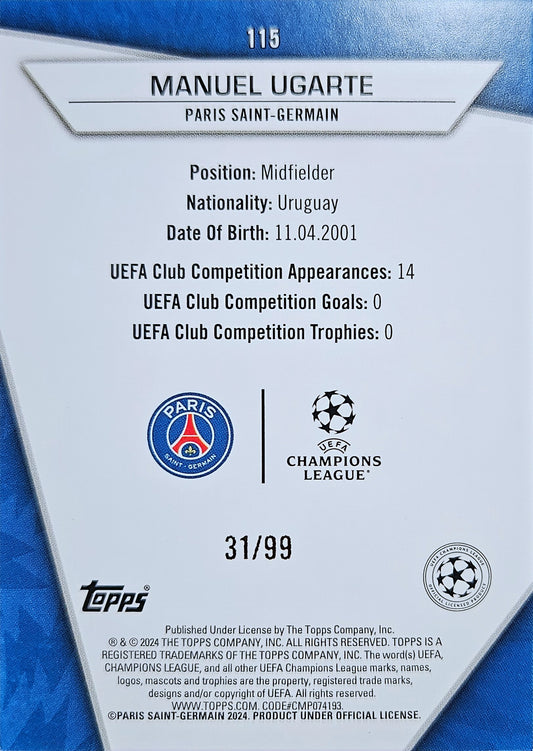 Manuel Ugarte /99 - Ultra Rare - SuperStars UEFA Club Competitions 23/24