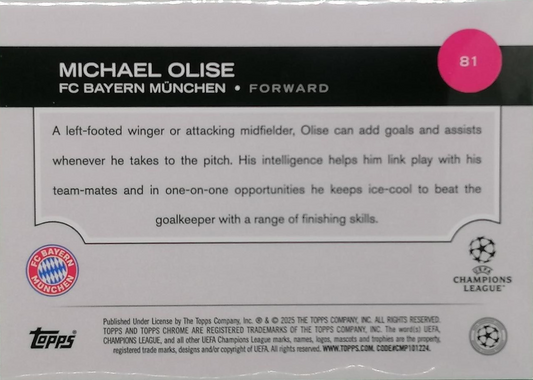 Michael Olise - Topps Chrome UEFA Club Competitions 24/25