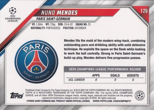 Nuno Mendes (RC) - UEFA Club Competitions 21/22