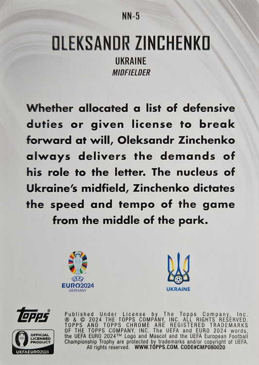 Oleksandr Zinchenko - Topps Chrome EURO 2024 Germany