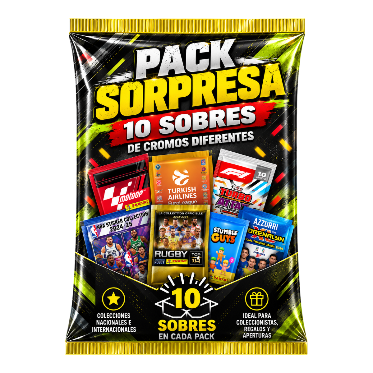 Pack Sorpresa - 10 Sobres variados diferentes